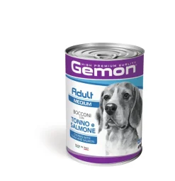 Gemon Bocconi Tonno e Salmone Cani Adulti Taglia Media 415g