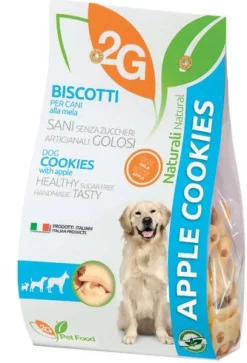2G Pet Food Apple Cookies Biscotti Alla Mela Per Cani Sacco 350g