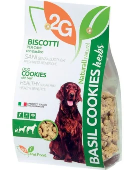 2G Pet Food Basil Cookies Biscotti Al Basilico Per Cani Sacco 350g
