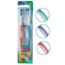 Gum Super Tip 463 Compact Spazzolino Medio 2 Pezzi