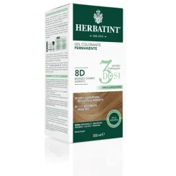 Herbatint Tintura Per Capelli Gel Permanente 8D Biondo Chiaro Dorato 3 Dosi 300ml