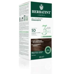 Herbatint Tintura Per Capelli Gel Permanente 5D Castano Chiaro Dorato 300ml 3 Dosi