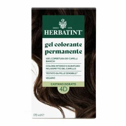 Herbatint Tintura Per Capelli Gel Permanente 4D Castano Dorato 170ml
