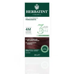 Herbatint Tintura Per Capelli Gel Permanente 4M Castano Mogano 3 Dosi 300ml