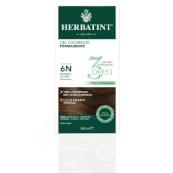 Herbatint Tintura Per Capelli Gel Permanente 6N Biondo Scuro 300ml 3 Dosi