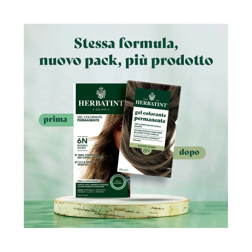 Herbatint Tintura Per Capelli Gel Permanente 6N Biondo Scuro 170ml