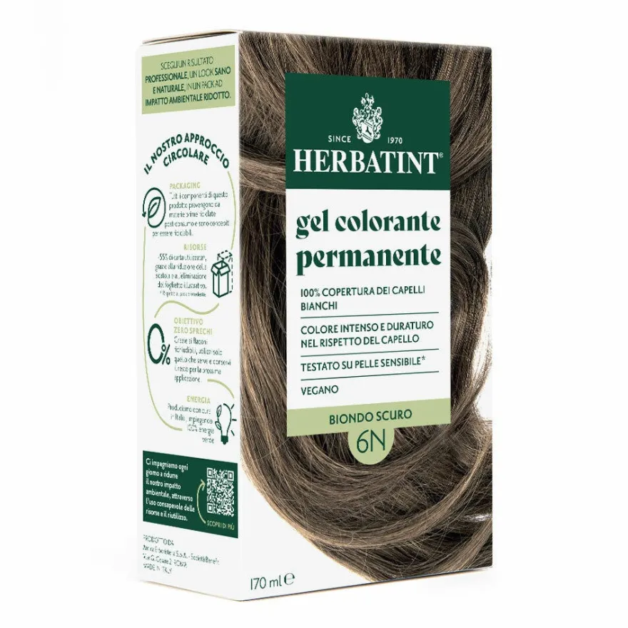 Herbatint Tintura Per Capelli Gel Permanente 6N Biondo Scuro 170ml