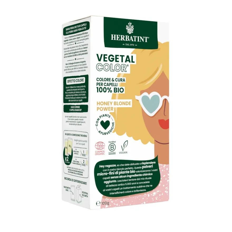 Herbatint Vegetal Color Honey Blond Power Biondo Miele 100g