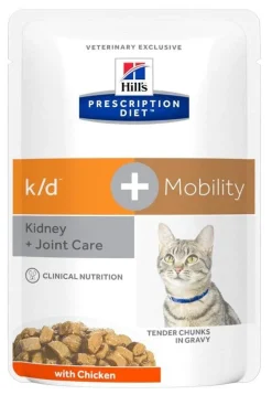 Hill's Prescription Diet K/D + Mobility Feline Con Pollo Cibo Umido Per Gatti 85g
