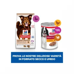 Hill's Science Plan Culinary Creations Adult Crocchette Con Anatra E Patate Per Cani Taglia Media Sacco 2,5 Kg