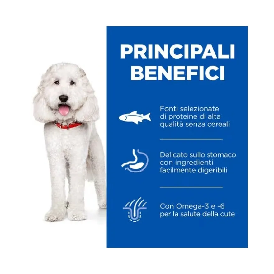 Hill's Science Plan Hypoallergenic Adult Crocchette al Salmone Per Cani Taglia Media Sacco 2,5 kg
