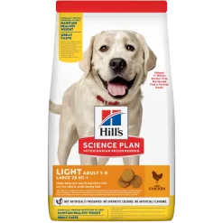 Hill's Science Plan Light Adult Crocchette Con Pollo Per Cani Taglia Large Sacco 14 Kg