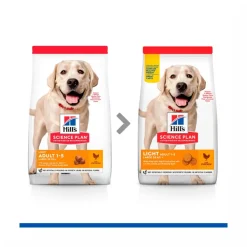 Hill's Science Plan Light Adult Crocchette Con Pollo Per Cani Taglia Large Sacco 14 Kg