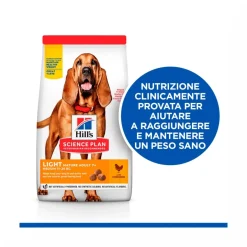 Hill's Science Plan Light Mature Adult Crocchette Con Pollo Per Cani Taglia Media Sacco 14Kg