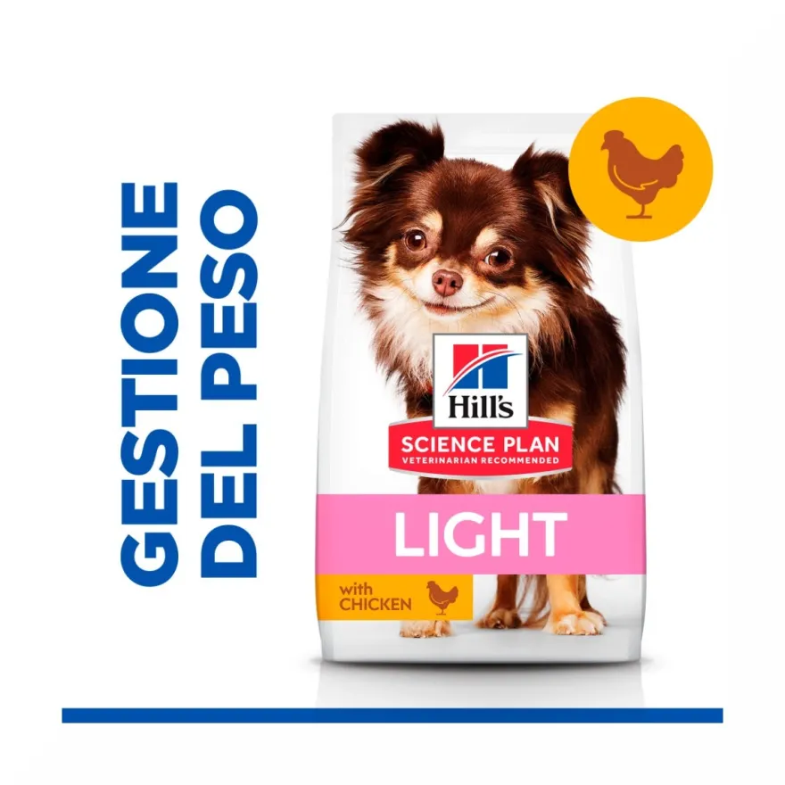 Hill's Science Plan Light Small & Mini Adult Crocchette Con Pollo Per Cani Sacco 6 Kg