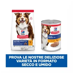 Hill's Science Plan Mature Adult 7+ Crocchette con Pollo per Cani Taglia Media Sacco 14 Kg