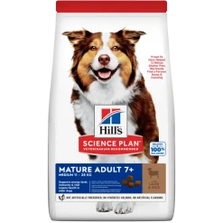 Hill's Science Plan Mature Adult 7+ Crocchette con Pollo per Cani Taglia Media Sacco 14 Kg