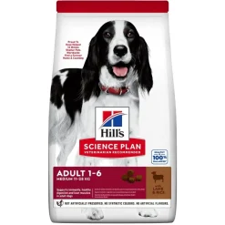 Hill's Science Plan Medium Adult Cibo Secco Con Agnello E Riso Cani Adultu Taglia Media Sacco 12kg