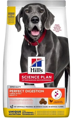 Hill's Science Plan Perfect Digestion Large 25 Kg+ Adult 1+ Chicken & Brown Rice 12kg
