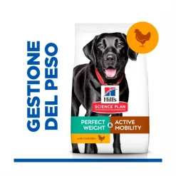 Hill's Science Plan Perfect Weight & Active Mobility Adult Crocchette Con Pollo Per Cani Taglia Grande Sacco 12 Kg