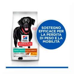 Hill's Science Plan Perfect Weight & Active Mobility Adult Crocchette Con Pollo Per Cani Taglia Grande Sacco 12 Kg