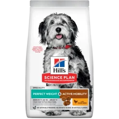 Hill's Science Plan Perfect Weight & Active Mobility Adult Crocchette Con Pollo Per Cani Taglia Media Sacco 2,5 Kg