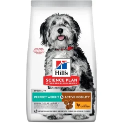 Hill's Science Plan Perfect Weight & Active Mobility Adult Crocchette Con Pollo Per Cani Taglia Media Sacco 2,5 Kg