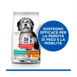 Hill's Science Plan Perfect Weight & Active Mobility Adult Crocchette Con Pollo Per Cani Taglia Media Sacco 2,5 Kg