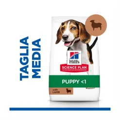 Hill's Science Plan Puppy Medium Crocchette All'agnello E Riso Per Cuccioli Sacco 14 Kg