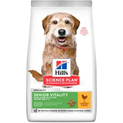 Hill's Science Plan Senior Vitality Mature Adult 7+ Crocchette Con Pollo E Riso Per Cani Taglia Piccola 1,5Kg
