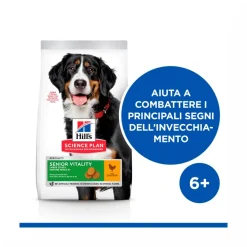 Hill's Science Plan Senior Vitality Mature Adult 6+ Crocchette Con Pollo E Riso Per Cani Taglia Grande 12Kg