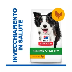 Hill's Science Plan Senior Vitality Mature Adult 7+ Crocchette Con Pollo E Riso Per Cani Taglia Media 12Kg