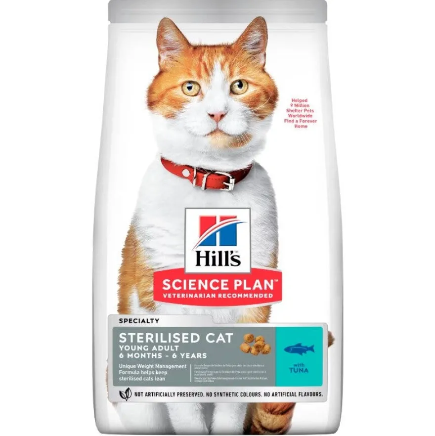 Hill's Science Plan Young Adult Sterilised Cat Alimento per Gatti con Tonno 3kg
