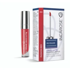 Incarose Più Volume Liquid Matte Plumping Lipstick 04 Passion Red