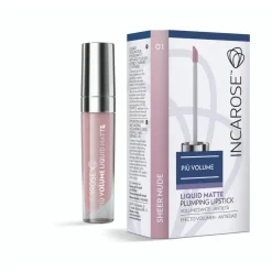 Incarose Più Volume Liquid Matte Plumping Lipstick 01 Sheer Nude