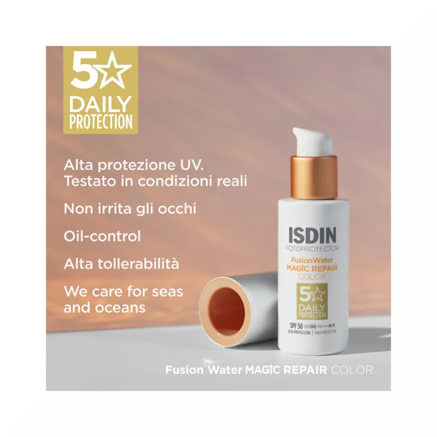 Isdin Fotoprotector Fusion Water Magic Repair Color 50ml SPF50