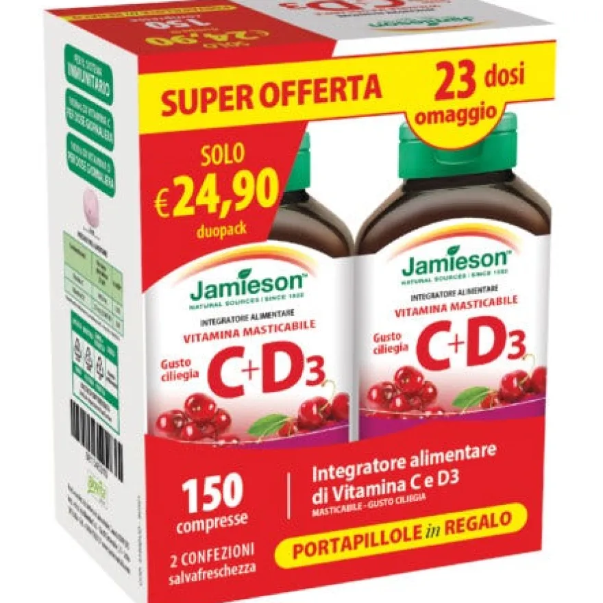 Jamieson Duo Pack Vitamina C+D 2x75 Compresse