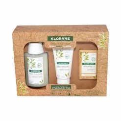 Klorane Cofanetto Rituale Capelli Normali All'Avena Shampoo 100ml + Balsamo 50ml + Shampoo Solido 80g