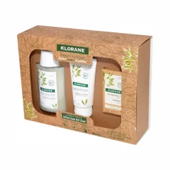 Klorane Cofanetto Rituale Capelli Normali All'Avena Shampoo 100ml + Balsamo 50ml + Shampoo Solido 80g