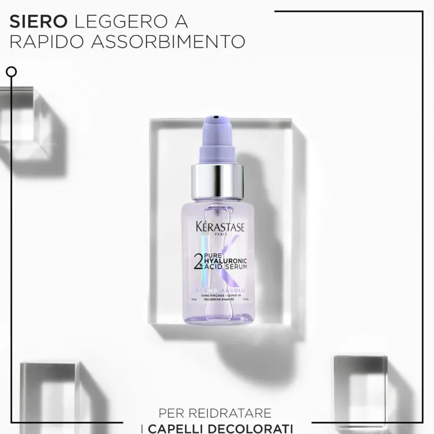 Kérastase Blond Absolu Siero 2% Acido Ialuronico Puro Per Cute e Capelli Biondi 50ml