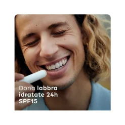 Labello Active for Men Burrocacao Labbra Idratante E Protettivo Con Spf15 Con Burro Di Karité 4,8g