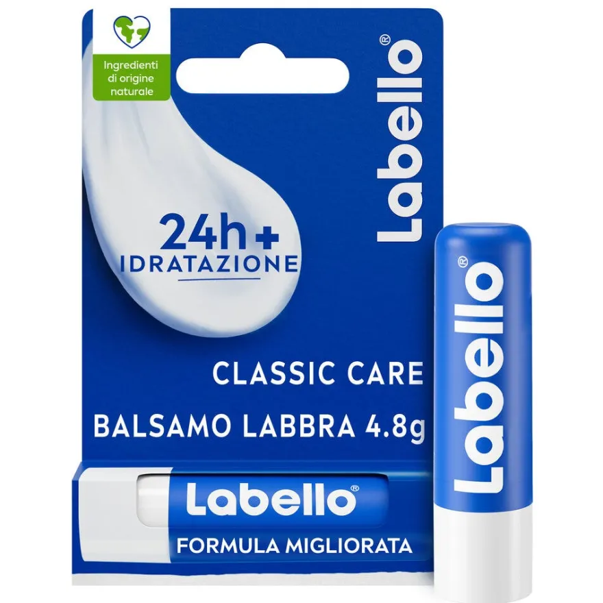 Labello Classic Care Balsamo Burrocacao Classico Fondente Sulle Labbra 4,8g