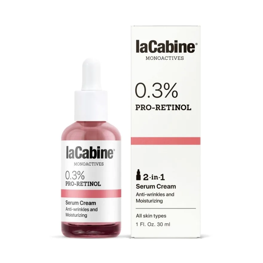 LaCabine 0.3% Pro-Retinol Tecnologia 2 in 1 Siero+Crema Viso Rigenerazione Cellulare 30ml