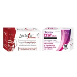 Lactofer Fermenti 12 Bustine + Drenax Forte Cist Plus 18 Stick Pack