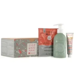 La Saponaria Cofanetto Crema Mani e Unghie + Sapone Mani In Polvere + Dispenser