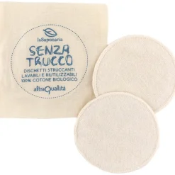 La Saponaria Set Dischetti Struccanti Cotone Biologico Fair Trade 3 Pezzi
