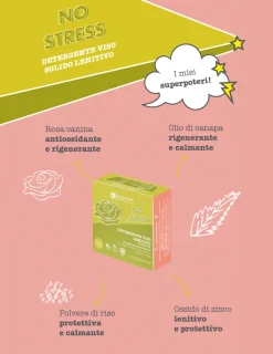 La Saponaria Wonder Pop Detergente Viso Solido Lenitivo No Stress 70g