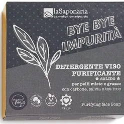 La Saponaria Wonder Pop Detergente Viso Solido Purificante Bye Bye Impurità 70g