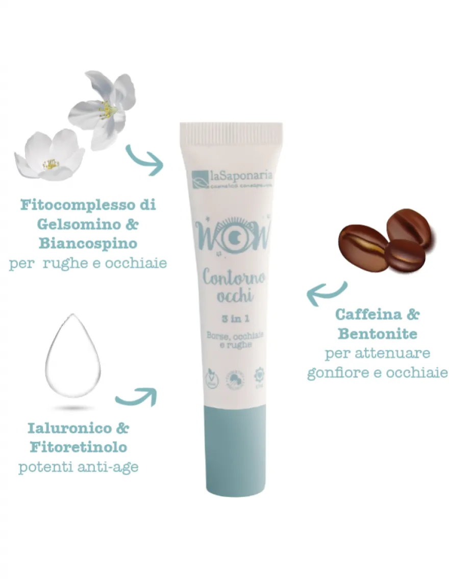 La Saponaria Wow Crema Contorno Occhi 3In1 15ml