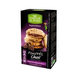 Le Moulin Du Pivert Fourres Choc Biscotti Cioccolato 175g